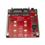 StarTech.com Dual-Slot M.2 Drive to SATA Adapter for 2.5" Drive Bay - RAID - styreenhed til lagring (RAID) - M.2 Card - SATA 6Gb