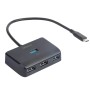 Deltaco HUB203 USB-C USB-Hubs - USB 3.0 - 4 - silber