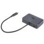 Deltaco HUB203 USB-C USB-Hubs - USB 3.0 - 4 - silber