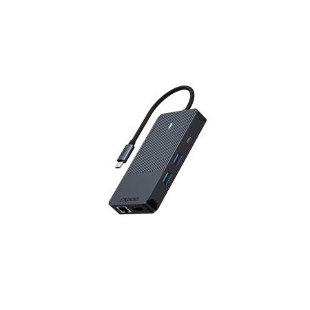 RAPOO Multiport USB-C UCM-2005 10-i-1 USB-C-Adapter USB-Hubs - 10 - Schwarz