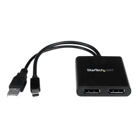 StarTech.com Mini DisplayPort to DP Multi Monitor Splitter - 2-Port MST Hub - videosplitter - 2 porte