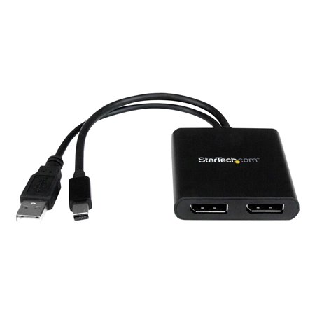 StarTech.com Mini DisplayPort to DP Multi Monitor Splitter - 2-Port MST Hub - videosplitter - 2 porte