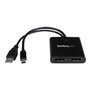 StarTech.com Mini DisplayPort to DP Multi Monitor Splitter - 2-Port MST Hub - videosplitter - 2 porte