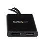 StarTech.com Mini DisplayPort to DP Multi Monitor Splitter - 2-Port MST Hub - videosplitter - 2 porte