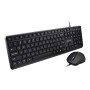 V7 CKU350US - keyboard and mouse set - 100% (full size) - QWERTY - US - black Input Device - Tastatur & Maus Set - Englisch - US