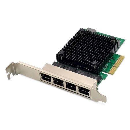 DIGITUS DN-10136 4-Port 2.5 Gigabit Ethernet network card RJ45 PCI Express Realtek chipset