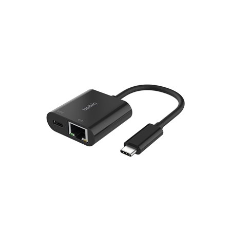 Belkin CONNECT - network adapter - USB-C - Gigabit Ethernet x 1 + USB-C (power only) x 1