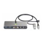 StarTech.com 2-Port USB-C/USB-A Hub with GbE and RS232 Serial 2x USB-A - hub - 2 ports USB-Hubs - 2 - Grau