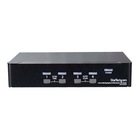 StarTech.com 4-Port DisplayPort KVM Switch - 4K 60Hz - KVM / audio-switch - 4 porte