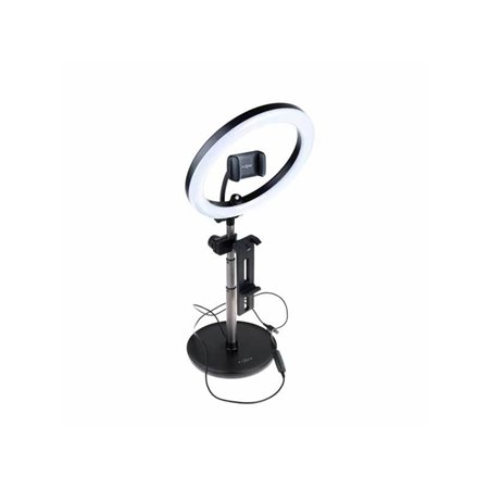 FIXED LED Ring Desktop Tablet/Phone Tripod Stand Black