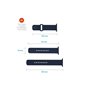FIXED Silicone Strap SET Apple Watch 38/40/41mm Blue