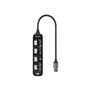Deltaco Transparent USB-A hub 5 Gbps 4x USB-A USB-Hubs - 4 - Transparenter