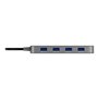 Deltaco Transparent USB-A hub 5 Gbps 4x USB-A USB-Hubs - 4 - Transparenter