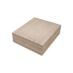 Playwood Square Box with Loose Lid Paulownia Wood