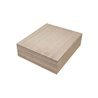Playwood Square Box with Loose Lid Paulownia Wood