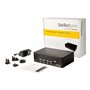 StarTech.com Port Dual DisplayPort KVM Switch - DP KVM Switch - 4K (60Hz) - KVM / audio / USB switch - 4 porte - monterbar på st