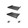 StarTech.com 2-Pack 1U Server Rack Shelf Vented 44lb Capacity 16" Deep (CABSHELF116V2PK) - rack shelf - 1U