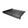 StarTech.com 2-Pack 1U Server Rack Shelf Vented 44lb Capacity 16" Deep (CABSHELF116V2PK) - rack shelf - 1U