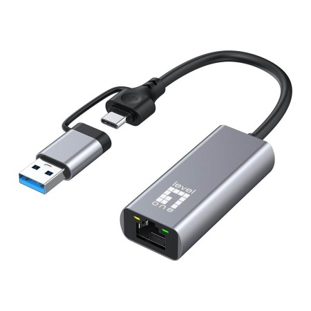 LevelOne - network adapter - USB-C 3.2 Gen 1 / USB-A 3.2 Gen 1 - 10M/100M/1G/2.5 Gigabit Ethernet