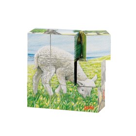 Goki Wooden Block Puzzle Farm Holz