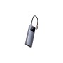 Baseus Hub 6in1 Metal Gleam 2 Series USB-C to 2xUSB 3.0 +USB-C + HDMI + USB-C PD + Ethernet RJ45 USB-Hubs - Grau