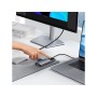 Baseus Hub 6in1 Metal Gleam 2 Series USB-C to 2xUSB 3.0 +USB-C + HDMI + USB-C PD + Ethernet RJ45 USB-Hubs - Grau