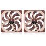Noctua NF-A14x25 G2 PWM Sx2-PP (2-pack) - Gehäuselüfter - 140mm - Braun - 25 dBA