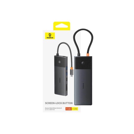 Baseus Metal Gleam Series Multi-functional Type-C USB-Hubs - 11 - Grau