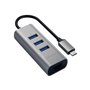 Satechi Type-C 2-in-1 USB Hub (with Ethernet) USB-Hubs - USB 3.0 - 3 - Grau