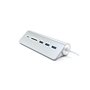 Satechi Aluminum USB 3.0 Hub & Card Reader Silver USB-Hubs - USB 3.0 - 3 - silber