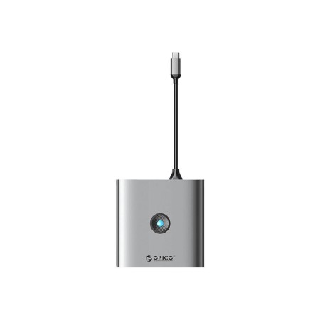ORICO 8-in-1 Hub Adapter HDMI 4K + 3x USB-A 3.0 USB-C 100W PD + SD/TF USB-Hubs - USB 3.0 - 8 Anschlüsse - Grau