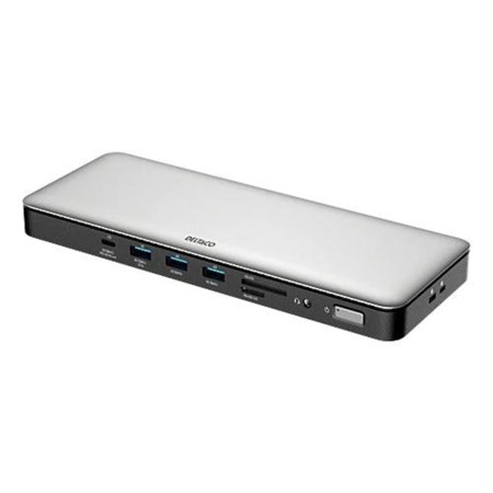 Deltaco USB-C dock triple 2x HDMI/DP USB-C/USB-A/RJ45/S
