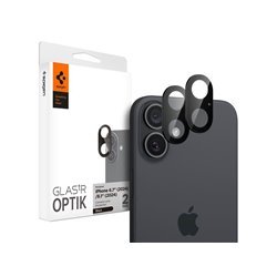 Spigen Glass tR Optik 2 Pack for iPhone 16/16 Plus - Black