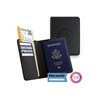 Satechi Vegan-Leather Passport Cover with Find My tracker - Black