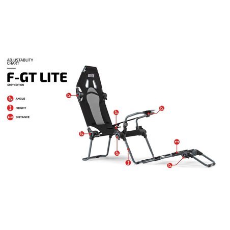 Next Level Racing F-GT Lite Formula and GT Foldable Simulator Cockpit- Grey - Miscellaneous