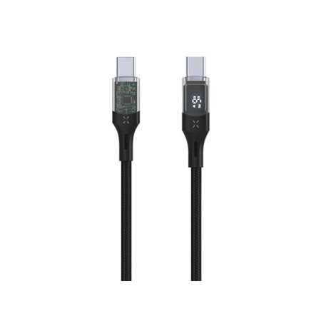 FIXED LED Charging Display USB-C/C 100W cable 2m - Black