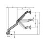 Multibrackets M VESA Gas Lift Arm w. Duo Crossbar 2 Black