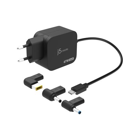 j5create 67W GaN PD USB-C Charger (with 3 DC Connector)