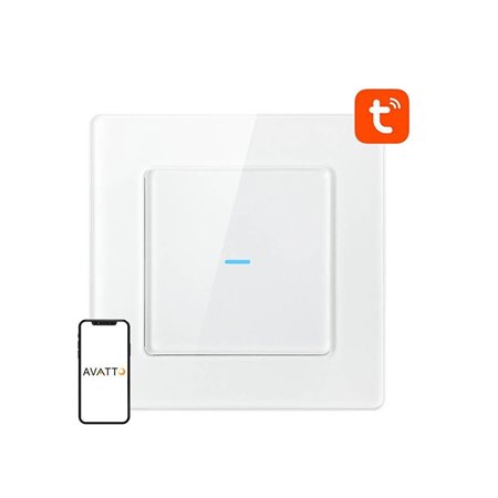 Avatto Smart Light Switch WiFi N-TS10-W1 1 Way TUYA (white)