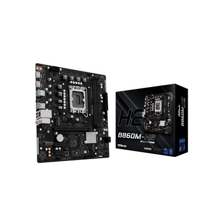 ASRock B860M-H2 Mainboard - Intel B860 - Intel LGA1851 socket - DDR5 RAM - Micro-ATX