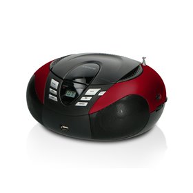 Lenco SCD-37 USB - Portable FM Radio CD and USB player - Red