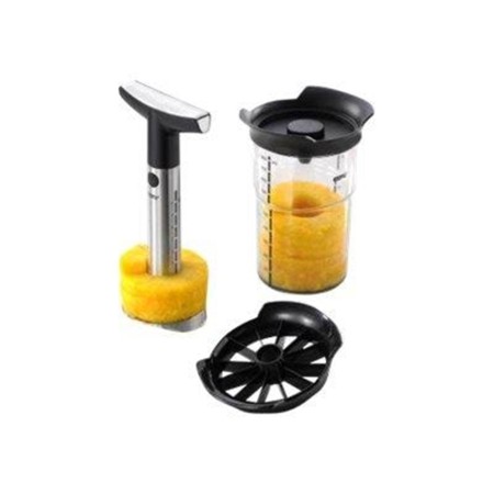 GEFU Pineapple Slicer Professional Plus Incl. Small Piece Cutter And Storage Container
