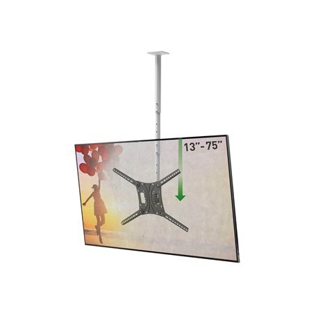 Barkan 4500L mounting kit - full-motion - for TV - long - black and white 43 kg 13"-75" 100 x 100 mm