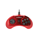 Retro-Bit Crimson Red - Wired Controller - Sega Mega Drive