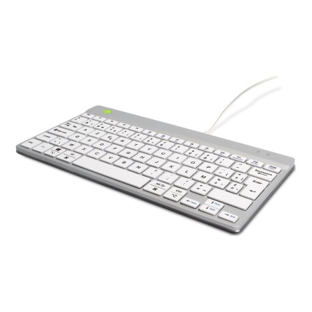 R-Go Tools R-Go Compact Break - keyboard - with integrated break indicator - AZERTY - Belgium - white Input Device - Tastaturen 