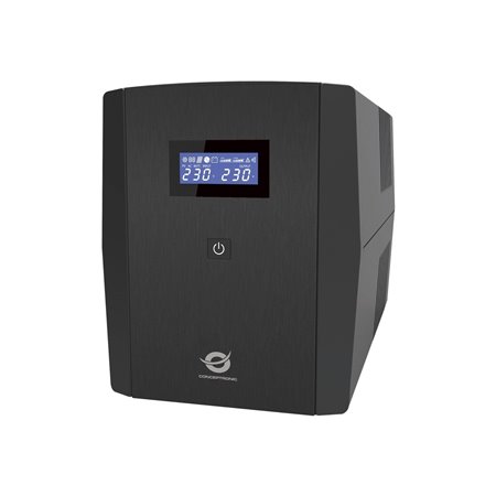 Conceptronics ZEUS03EM UPS 1200VA / 720W HID USB AVR Outputs: (IEC x 3 Schuko x 2)