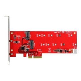 StarTech.com 2x M.2 SATA SSD Controller Card - PCIe M.2 SATA III NGFF Card - storage controller - M.2 Card / SATA 6Gb/s - PCIe 2