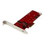 StarTech.com 2x M.2 SATA SSD Controller Card - PCIe M.2 SATA III NGFF Card - storage controller - M.2 Card / SATA 6Gb/s - PCIe 2
