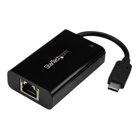 StarTech.com USB-C to Ethernet Adapter w/ PD Charging - USB-C GbE Adapter - network adapter