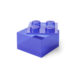 LEGO Storage Brick 4 Top Lid Glitter Violet
